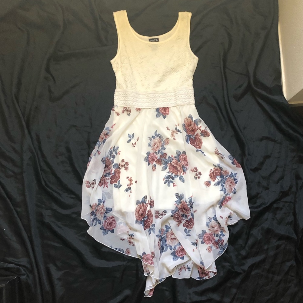 NWOT White floral Dress